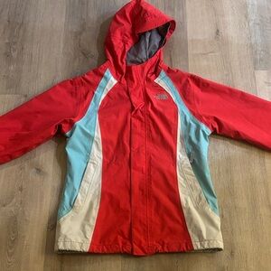 The North Face Retro Colorblock Rain Shell Jacket | Y2K Red Aqua